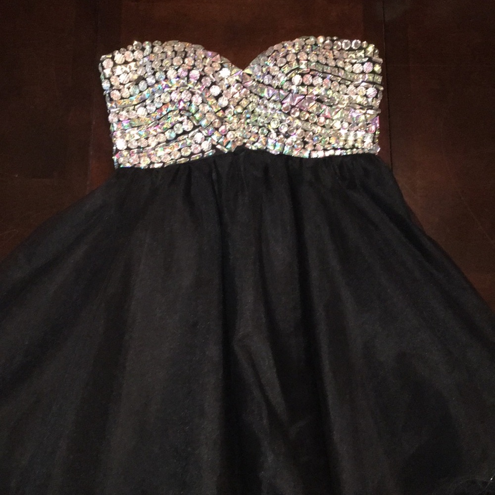 Prom dress with corset back.